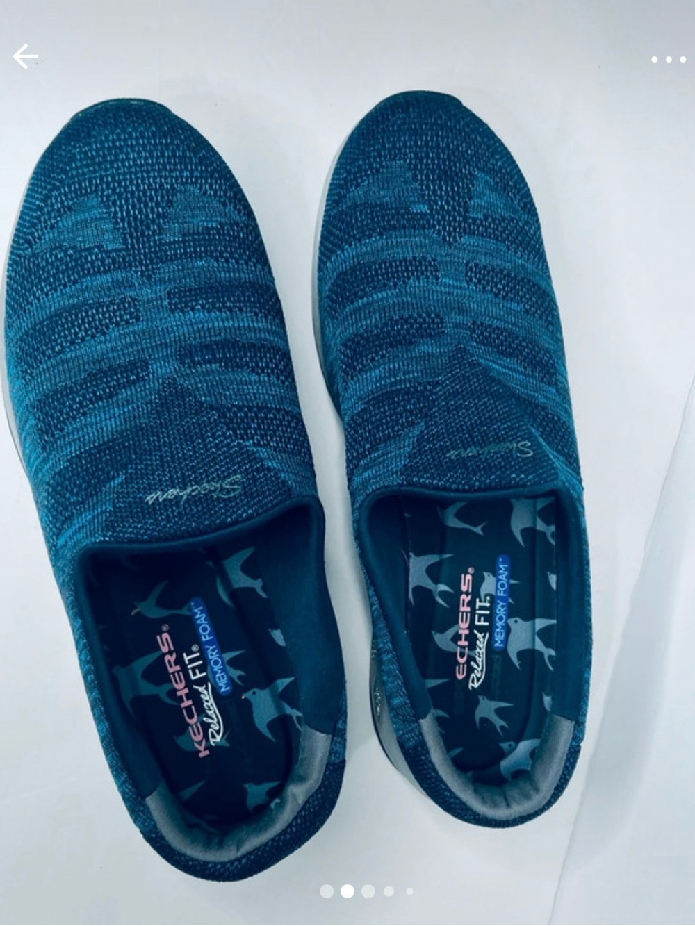 Sketchers Sz 9.5 Women’s Shoes Blue Flippers Comfort Feet - Picture 2 of 6